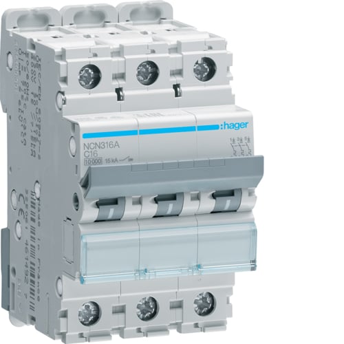 Hager C Type Triple Pole MCB's