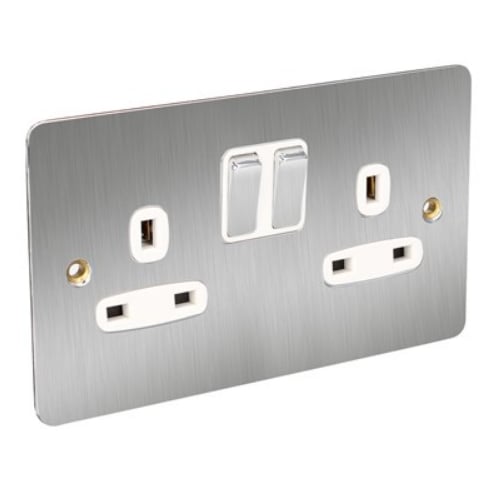 Satin Chrome with White Inserts