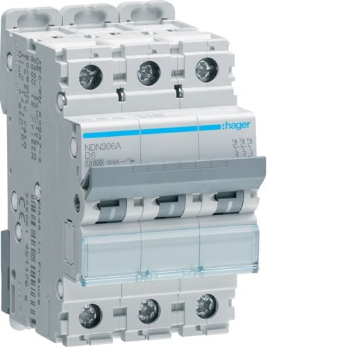 Hager D Type Triple Pole MCB's
