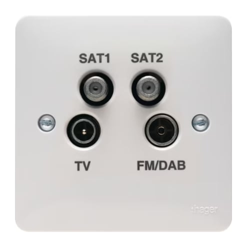 Hager TV and Satellite Sockets