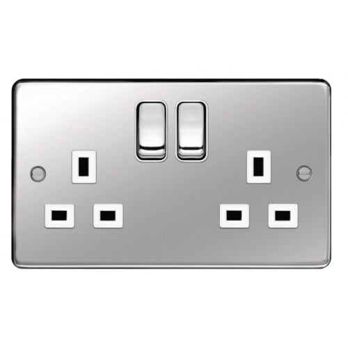 Raised Polished Steel White Insert