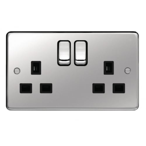 Raised Polished Steel Black Insert