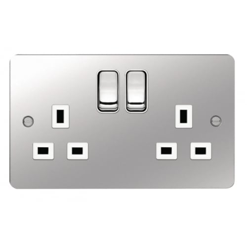 Flat Polished Steel White Insert