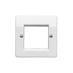 MK K182WHI Logic Plus Euro 1 Gang 50x50mm Modular Front Plate White