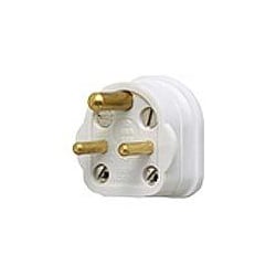 MK 502WHI 2 Amp 3 Pin Round Plug white