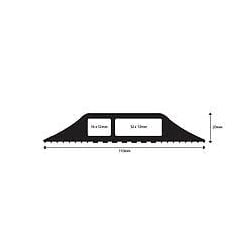 Osmor COMNET 2 hole 32X12mm&16X12mm grey cable protector 9m roll