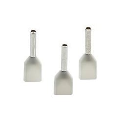 Partex TCEF508F 0.5mm White Double Bootlace Ferrules pack of 1000