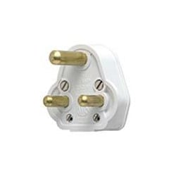MK 515WHI 15 Amp 3 Pin Round Plug White