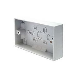 CED PB32/2 2gang 32mm plastic surface pattress mounting box
