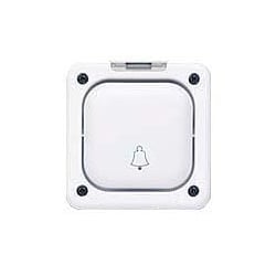 MK K56407WHI 1 Gang Bell Push Marked BELL 10a IP66 Exterior Switch