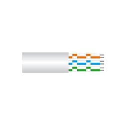 3 Pair CCS Copper Clad Steel Telephone cable white.Per METRE cut