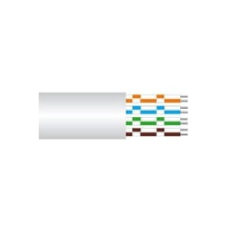 4 Pair CCS Copper Clad Steel Telephone cable white.Per METRE cut