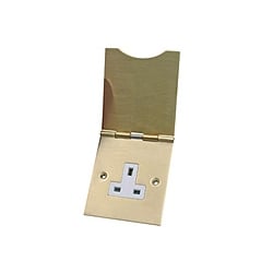 LGA LG9143VB/SNAP 1gang 13a Brass Floor Socket