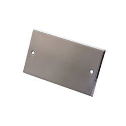 CED WSCBP2 2gang satin chrome 10mm high raised blank plate