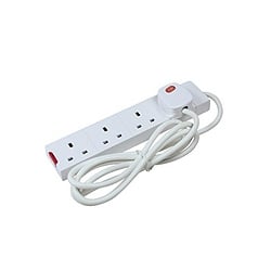 CED TS4 213F 13amp 4gang 2m Fused Extension Lead and 13a Plug