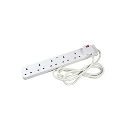 CED TS6213AS 13a 6gang Ant-Surge 2m Extension Lead with 13a Plug