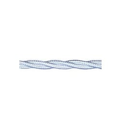 0.75mm 3 Core Twisted Silver Flex Braided.Per Metre