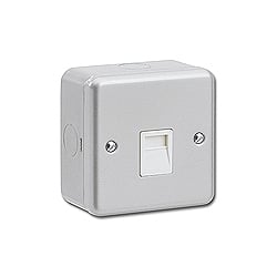 Kingshield MC912 1gang BT Metalclad Surface Telephone Master Socket