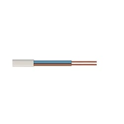 Cut to Required Metre Length 0.75mm 2192Y 2 Core White Oval PVC Flex