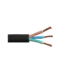 Cut to Required Metre of 1.5mm 3183 3 Core Black TRS Rubber Flex