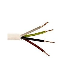 1.5mm 3184B 4 Core White Circular LSZH Flexible Cable -100 Metre Coil