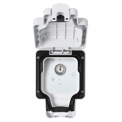 MK K56425WHI Masterseal 1 Gang IP66 20 Amp DP Outdoor Key Switch