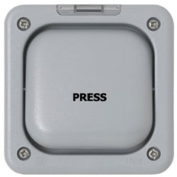 MK K56408GRY 1g Marked Press 10a IP66 Retractive Exterior Push Switch