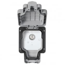 MK K56425GRY Masterseal 1 Gang IP66 20 Amp DP Outdoor Key Switch