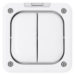MK K56402WHI Masterseal Plus 2 Gang 1 Way 10amp IP66 Exterior Switch