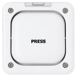 MK K56409WHI Masterseal 1 Gang Marked Press 20a IP66 Exterior Switch