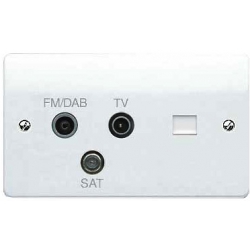 MK K3561DABWHI Triplexer TV,FM DAB, SAT & BT Secondary Socket