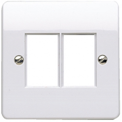 MK K172WHI Logic Plus 2 Module each 22x37mm LJU6C Front Plate white
