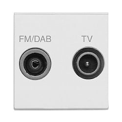 MK K5852DABWHI Logic Plus Euro 50x50mm TV-FM/DAB Diplexer White module
