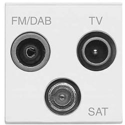 MK K5853DABWHI Logic Plus Euro 50x50mm Triplexer TV-FM/DAB-SAT Module
