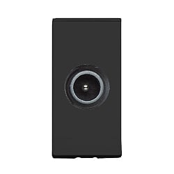 MK K5850BLK Logic Plus Euro 25x50mm Single IEC Male Black Module