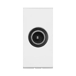 MK K5850WHI Logic Plus Euro 25x50mm Single IEC Male White Module