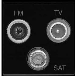 MK K5853BLK Logic Plus Euro 50x50mm Triplexer TV-FM-SAT Black Module