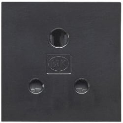 MK K5833BLK Logic Plus Euro 50x50mm 5amp 240volt Socket module White