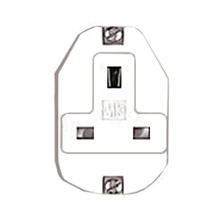 MK 734WHI 13a 1 Gang Panel Mounting Cruciform panel socket