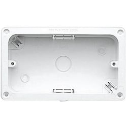 MK K2062WHI 2 Gang 45mm Deep Flush Plastic Mounting Flange Box