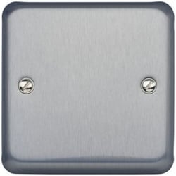 MK K3330BRC 1 Gang Blanking Plate Brushed Chrome