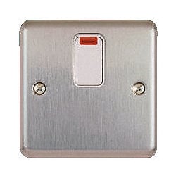 MK K5233BRC 20a DP Switch with Neon Brushed Chrome