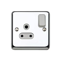 MK K2881PCR 1 Gang 5 Amp DP Switch Socket Polished Chrome