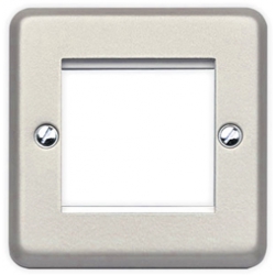 MK K182ALM Metalclad Plus Euro 1g 25x50mm Modular Front Plate Alum