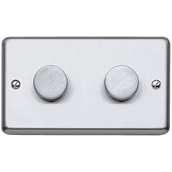 MK K1552BRCLV 2g 2w 60w/va-450w/360va Intelligent Dimmer Brush. Chrome