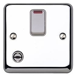 MK K5250PCR 20a DP Switch with Neon & Flex Outlet Polished Chrome