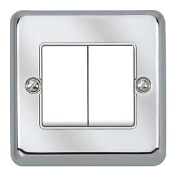 MK K4767BRC Echo Albany Plus 2g 2Ch.Brushed Chrome Switch Transmitter