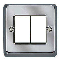 MK K4767MCO Echo Albany Plus 2g 2Ch. Matt Chrome Switch Transmitter
