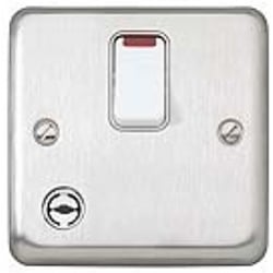 MK K5250BSS 20a DP Switch + Neon & Flex Outlet Brushed Stainless Steel