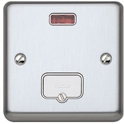 MK K978BSS 13a Un-switch Spur+neon+flex outlet Brushed Stainless Steel